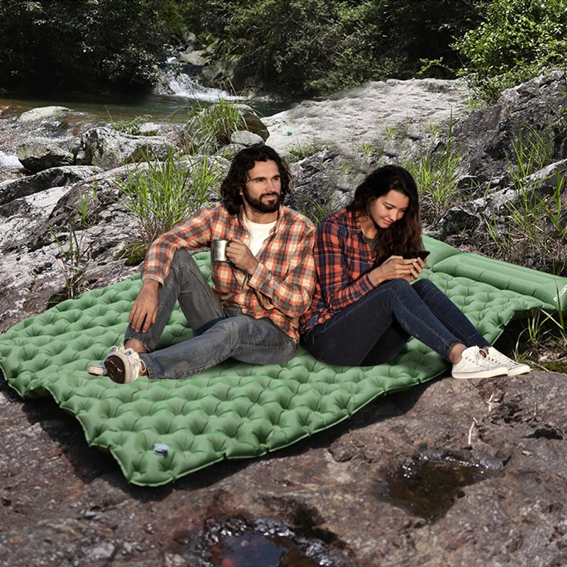 Experience Ultimate Comfort with Our Extra Thick Double Sleeping Pad Camping Mattress for 2 - Perfect for Outdoor Adventures!
